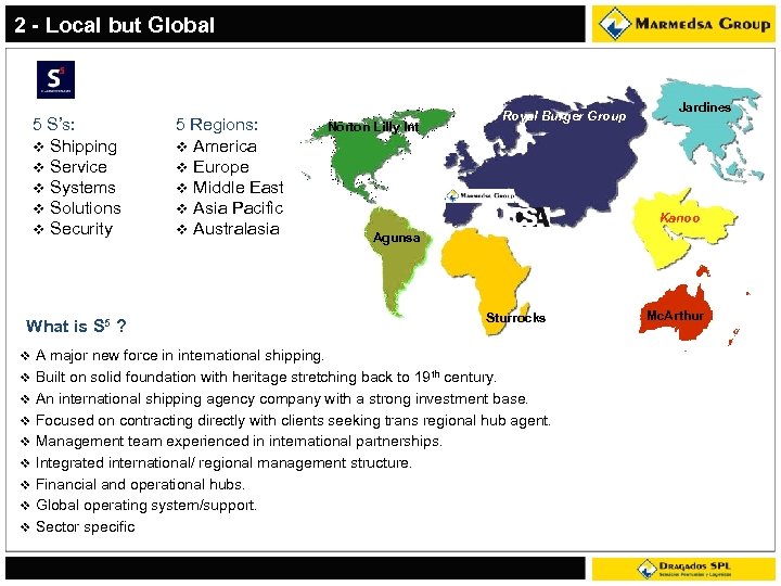 2 - Local but Global 5 S’s: Shipping Service Systems Solutions Security 5 Regions: