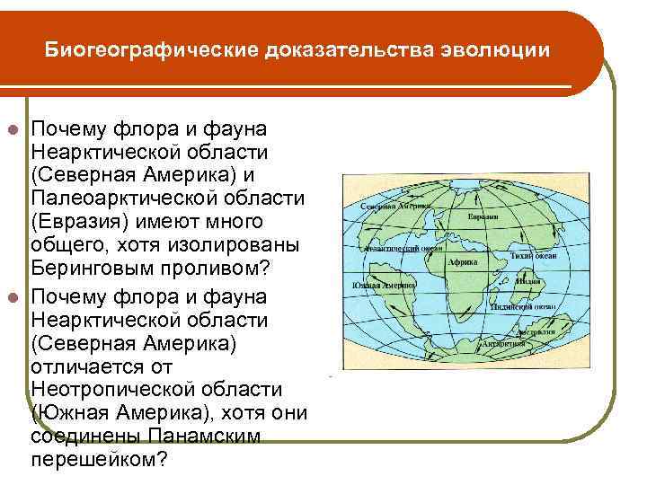 Биогеографические доказательства эволюции картинки