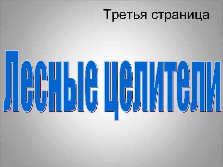 Третья страница 