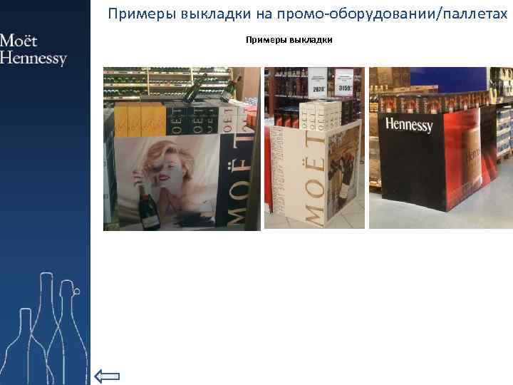 Примеры выкладки на промо-оборудовании/паллетах Примеры выкладки 