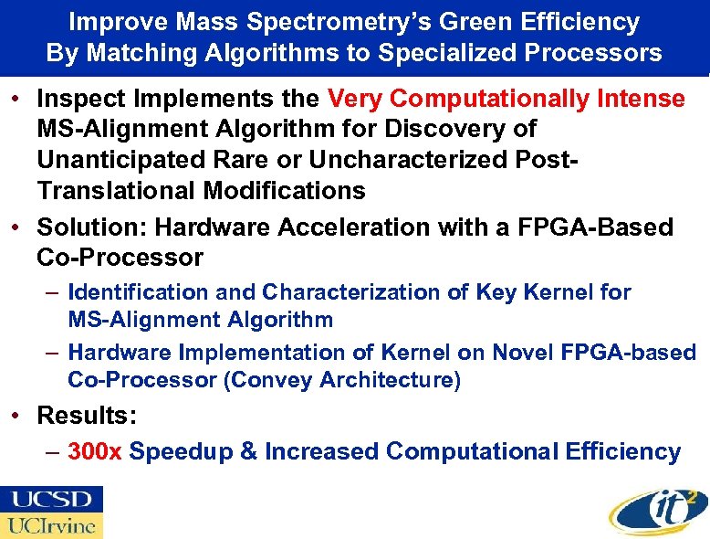 Improve Mass Spectrometry’s Green Efficiency By Matching Algorithms to Specialized Processors • Inspect Implements