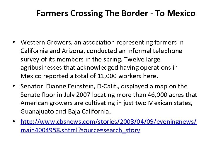 Farmers Crossing The Border - To Mexico • Western Growers, an association representing farmers