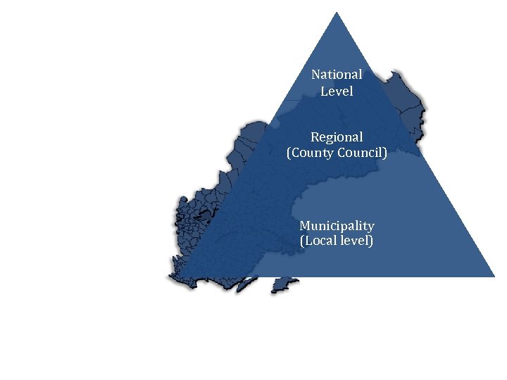 National Level Regional (County Council) Municipality (Local level) 