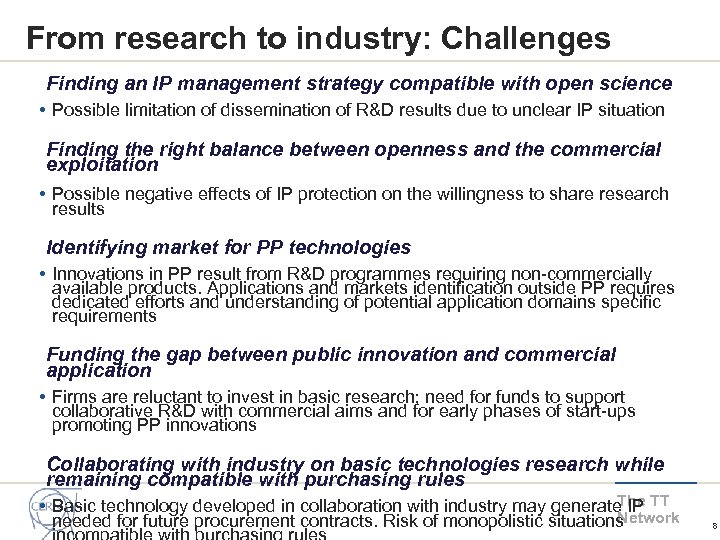 From research to industry: Challenges Finding an IP management strategy compatible with open science