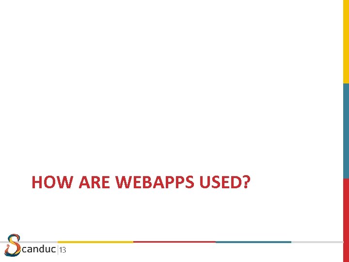 HOW ARE WEBAPPS USED? 