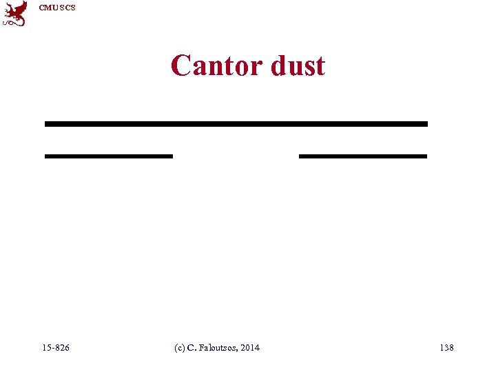 CMU SCS Cantor dust 15 -826 (c) C. Faloutsos, 2014 138 