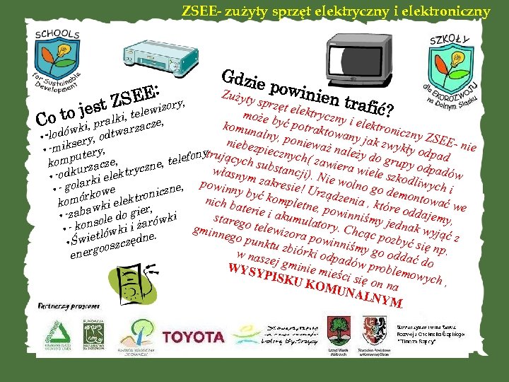 ZSEE- zużyty sprzęt elektryczny i elektroniczny : SEE Z Gdzie powin i en tra