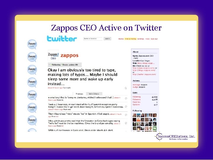 Zappos CEO Active on Twitter 