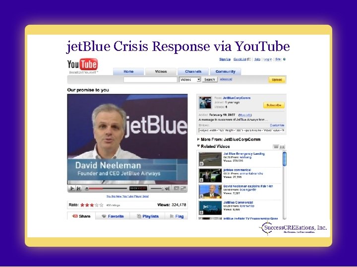 jet. Blue Crisis Response via You. Tube 