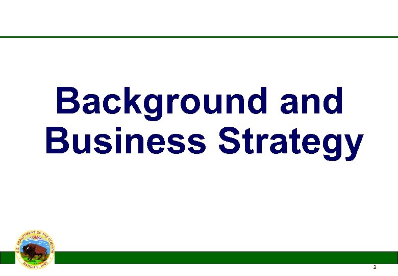 Background and Business Strategy 2 