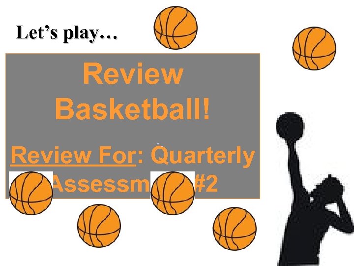 Let’s play… Review Basketball! Review For: Quarterly Review For: Quarterly Assessment #2 