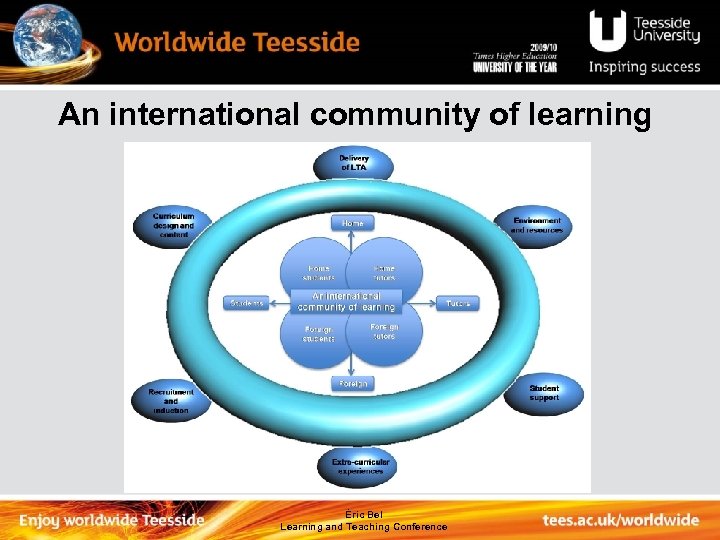 An international community of learning Éric Bel Learning and Teaching Conference 