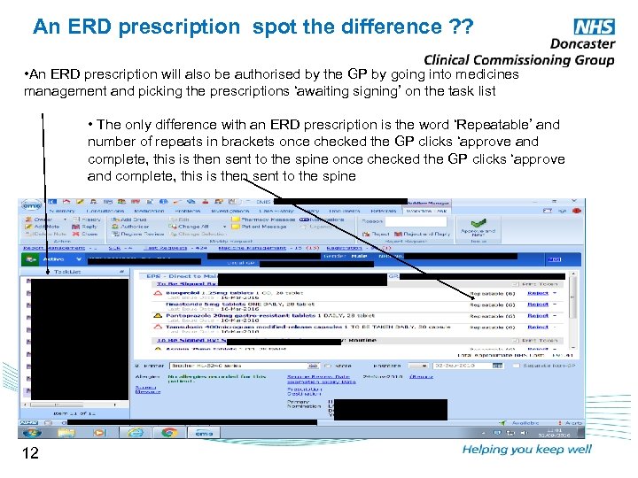 An ERD prescription spot the difference ? ? • An ERD prescription will also