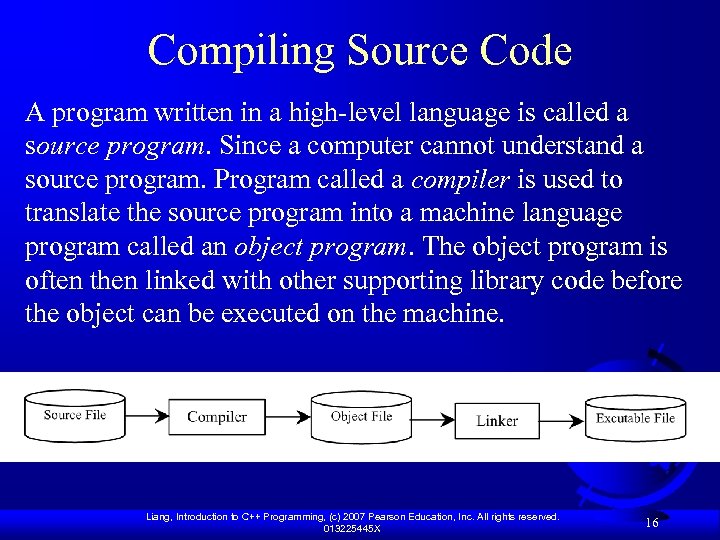 Compiling Source Code A program written in a high-level language is called a source