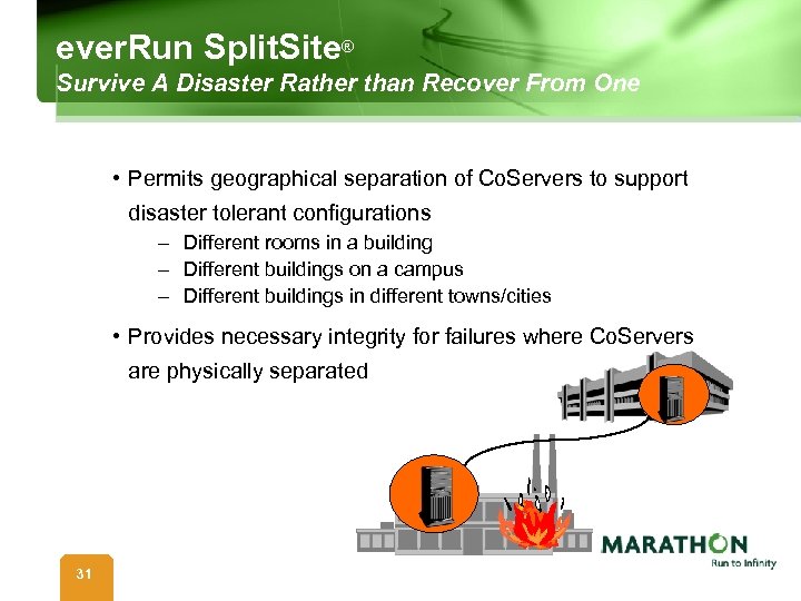 ever. Run Split. Site® Survive A Disaster Rather than Recover From One • Permits