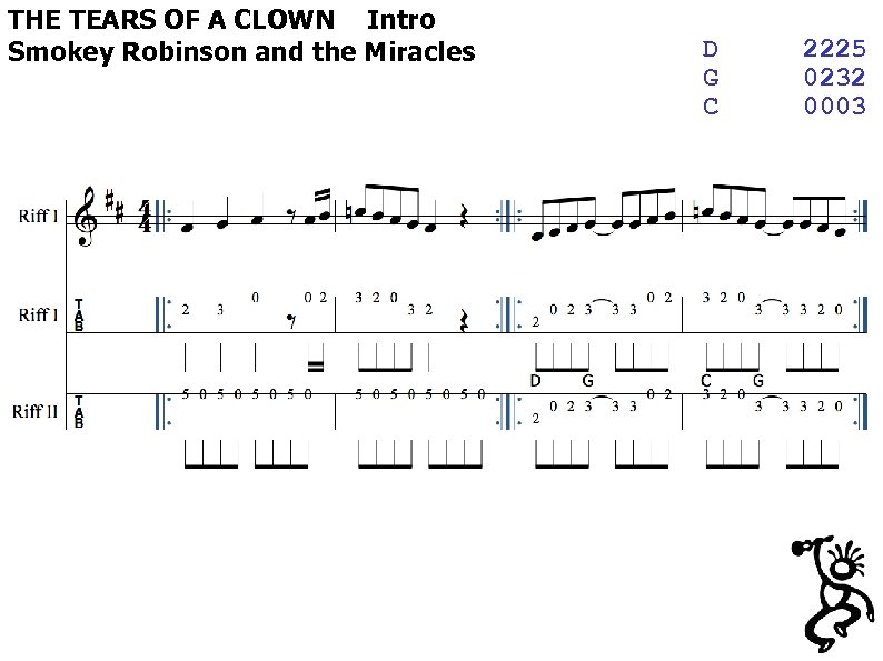 THE TEARS OF A CLOWN Intro Smokey Robinson and the Miracles D G C