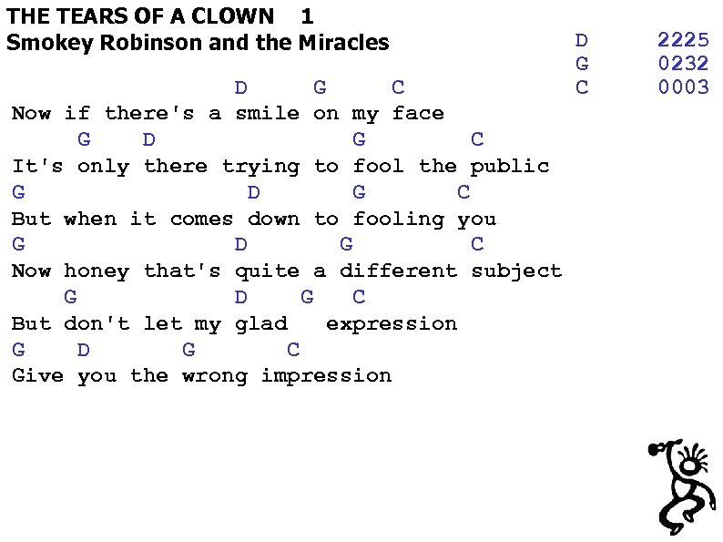 THE TEARS OF A CLOWN 1 Smokey Robinson and the Miracles D G C