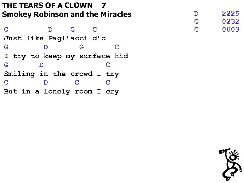 THE TEARS OF A CLOWN 7 Smokey Robinson and the Miracles G D G