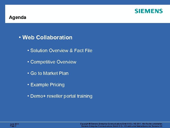 Agenda • Web Collaboration • Solution Overview & Fact File • Competitive Overview •