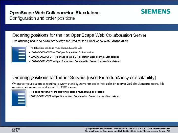 Open. Scape Web Collaboration Standalone Configuration and order positions Ordering positions for the 1