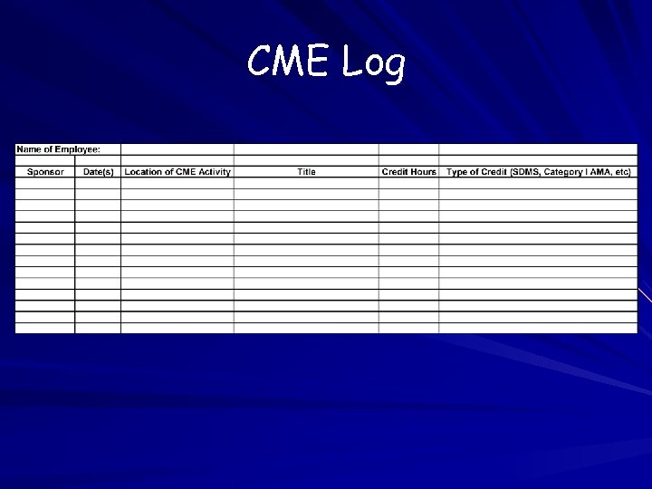 CME Log 