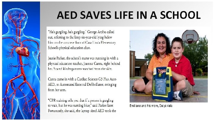 AED SAVES LIFE IN A SCHOOL 