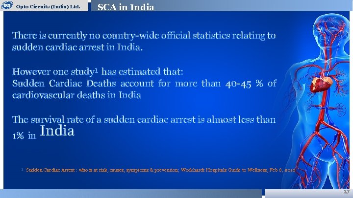 Opto Circuits (India) Ltd. SCA in India There is currently no country-wide official statistics