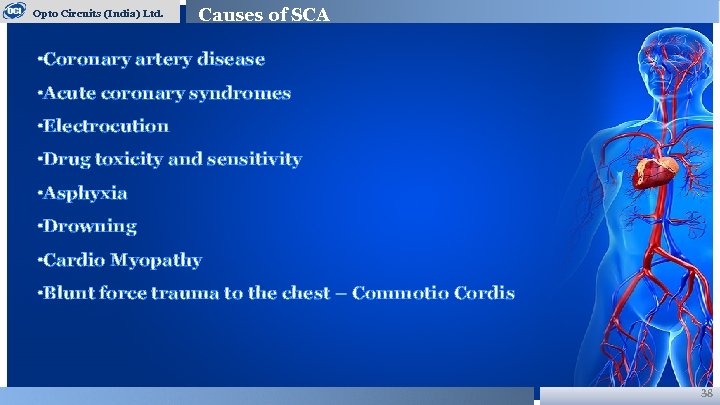 Opto Circuits (India) Ltd. Causes of SCA • Coronary artery disease • Acute coronary