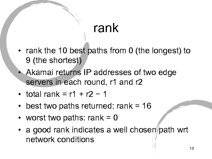rank • rank the 10 best paths from 0 (the longest) to 9 (the