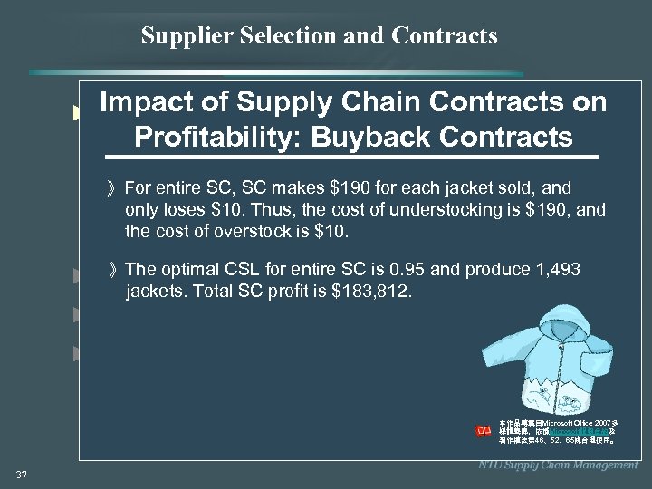 Supplier Selection and Contracts Impact of Supply Chain Contracts on ► Contracts for Product