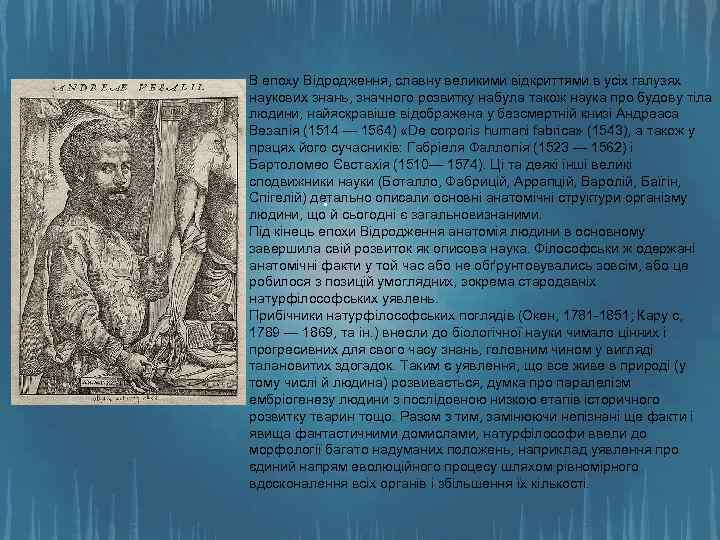 В епоху Відродження, славну великими відкриттями в усіх галузях наукових знань, значного розвитку набула