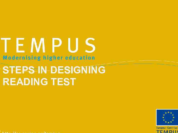 STEPS IN DESIGNING READING TEST 