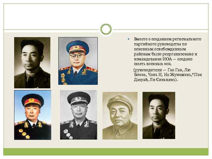  Вместе с созданием регионального партийного руководства по основным освобожденным районам было реорганизовано и