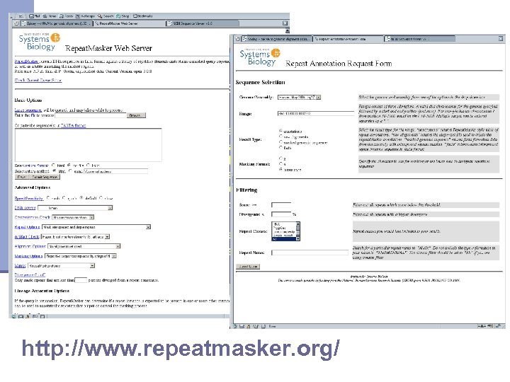 Repeat. Masker http: //www. repeatmasker. org/ 