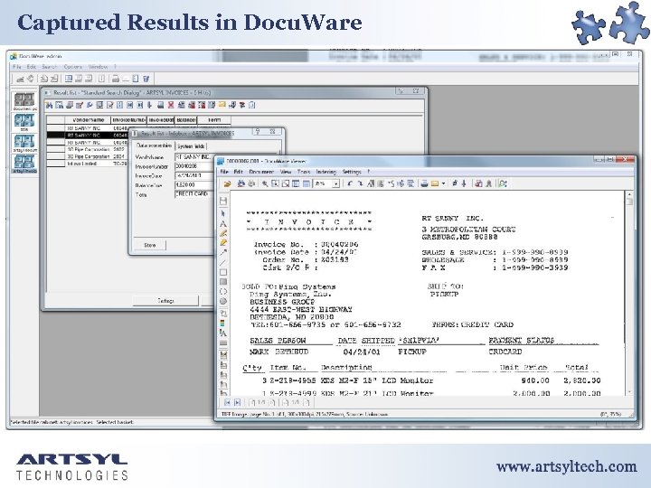 Captured Results in Docu. Ware Confidential 