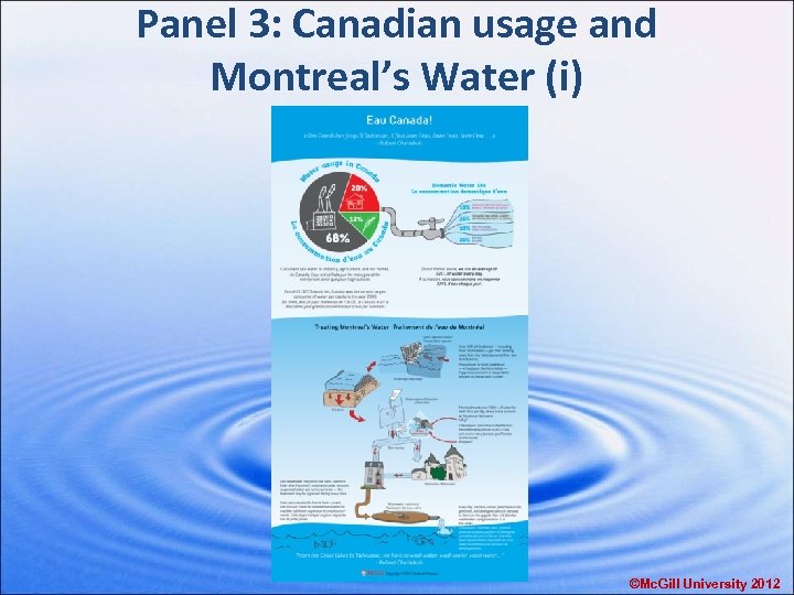 Panel 3: Canadian usage and Montreal’s Water (i) ©Mc. Gill University 2012 