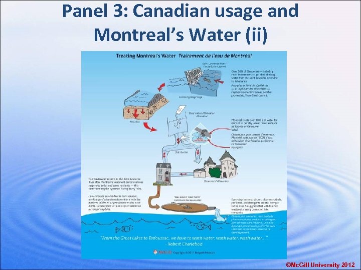 Panel 3: Canadian usage and Montreal’s Water (ii) ©Mc. Gill University 2012 