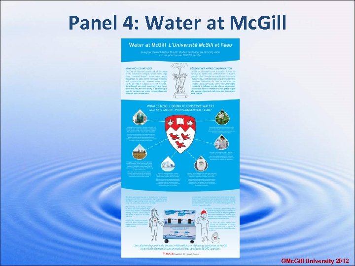 Panel 4: Water at Mc. Gill ©Mc. Gill University 2012 