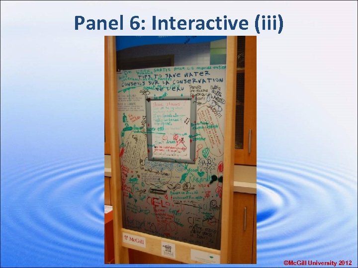 Panel 6: Interactive (iii) ©Mc. Gill University 2012 