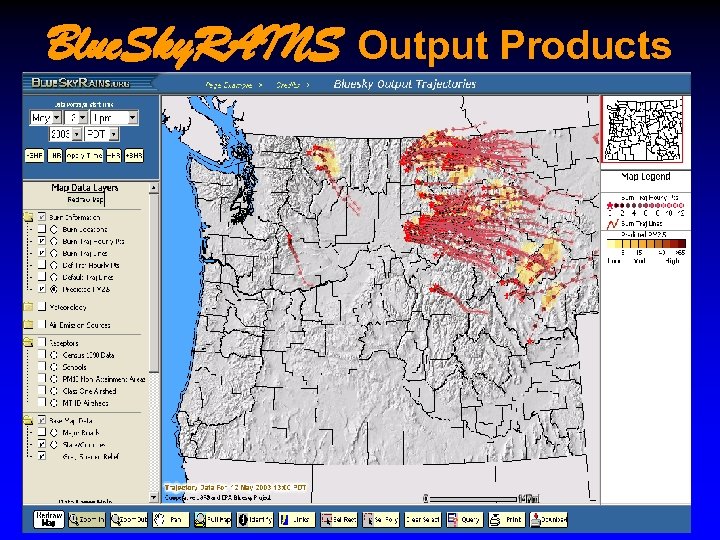 Blue. Sky. RAINS Output Products 