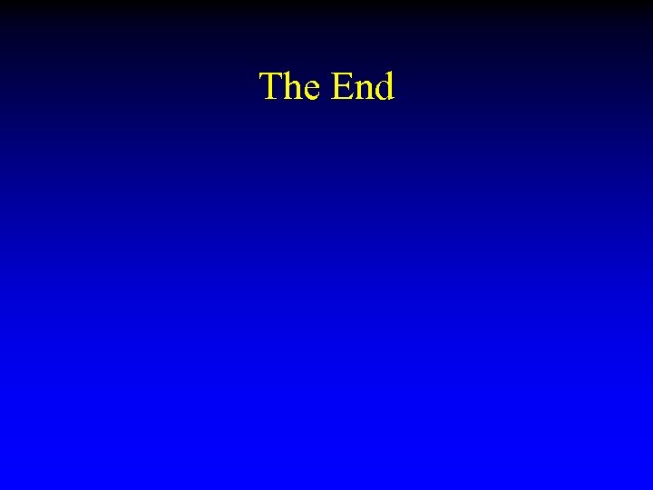 The End 
