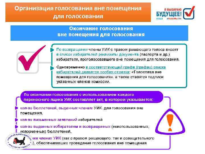Организация голосования вне помещения для голосования 