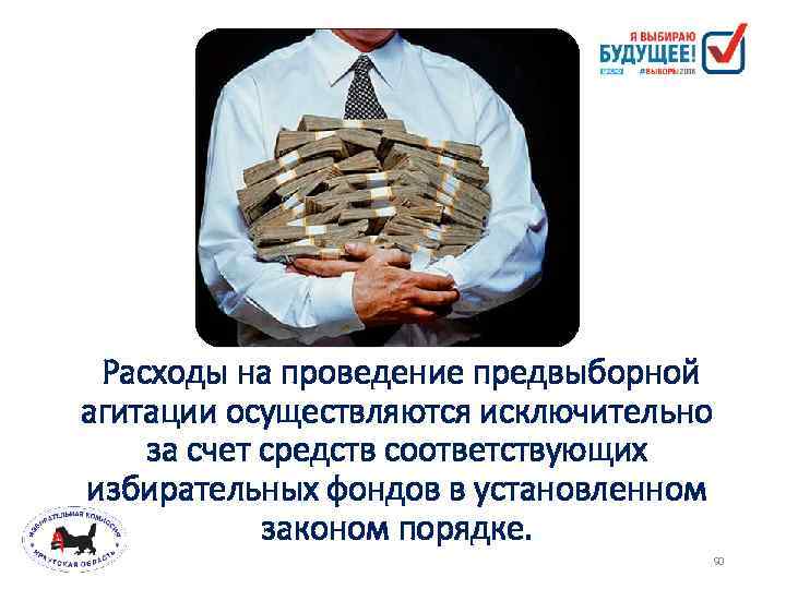 Расходы на проведение предвыборной агитации осуществляются исключительно за счет средств соответствующих избирательных фондов в