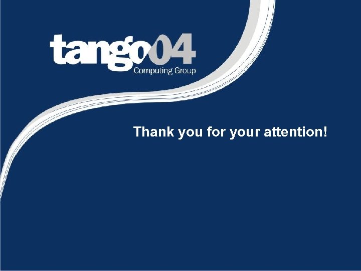 Thank you for your attention! 