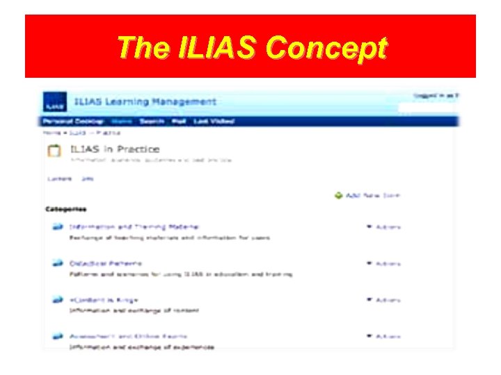 The ILIAS Concept 