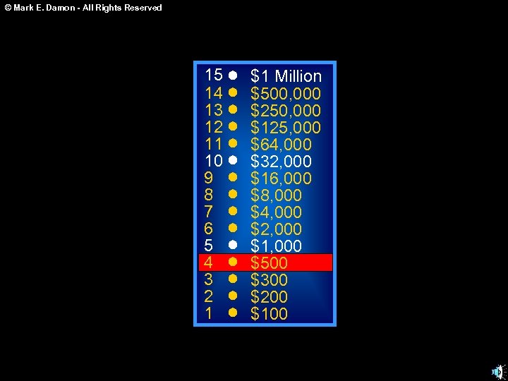 © Mark E. Damon - All Rights Reserved 15 14 13 12 11 10