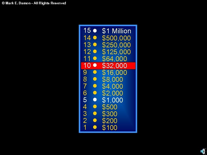 © Mark E. Damon - All Rights Reserved 15 14 13 12 11 10