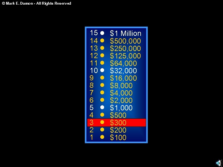 © Mark E. Damon - All Rights Reserved 15 14 13 12 11 10