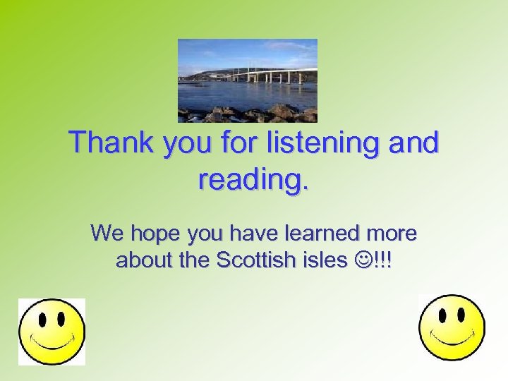 Thank you for listening and reading. We hope you have learned more about the