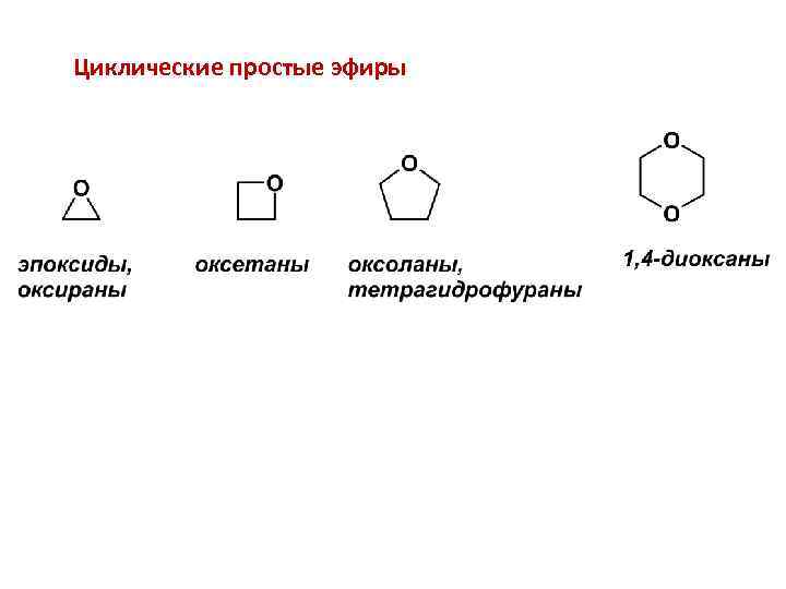 Циклические простые эфиры 